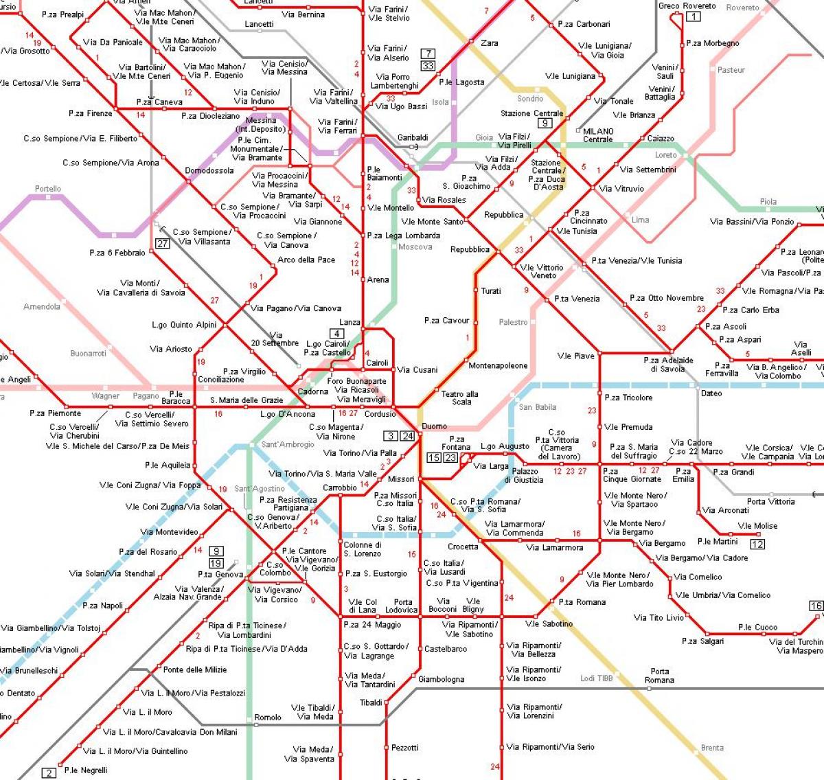 Метро в италии схема