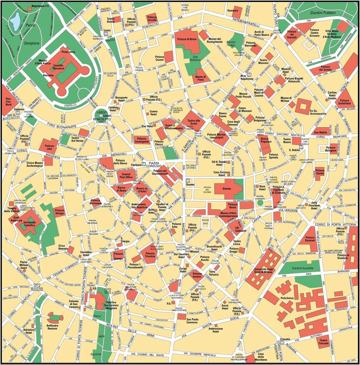 Милан Италия города Карта