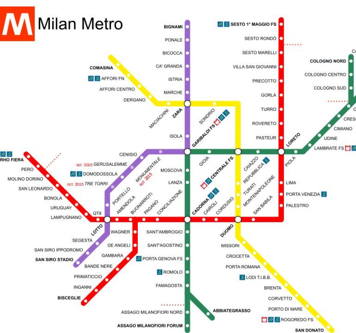 Милан Италия железнодорожный вокзал карте