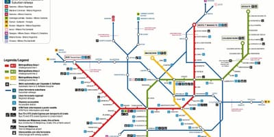 Транспорт Милана карте