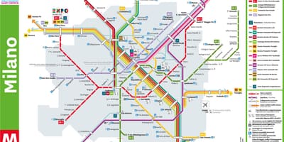 Милано автобусной карте