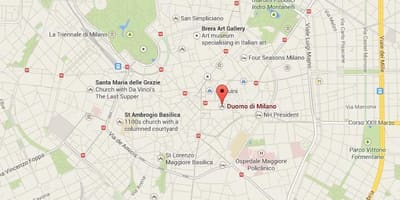 Карта Миланского собора 