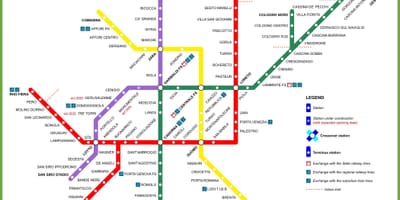 Метро Milano карте