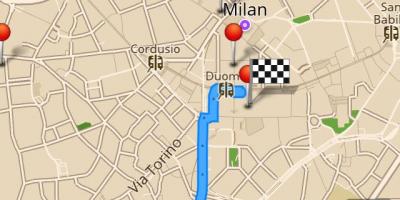 Карта Милана в автономном режиме
