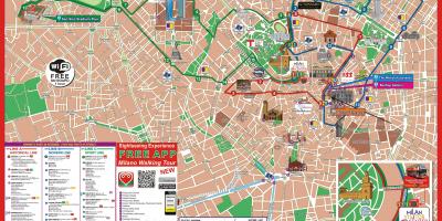 Милан-хоп-хоп-офф маршрут на карте