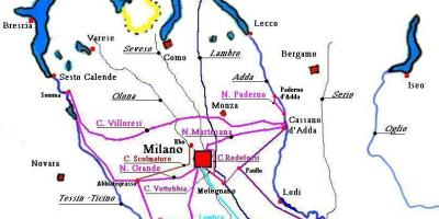 Карта Милана Навильи район