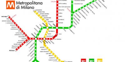 Карта метро Милана